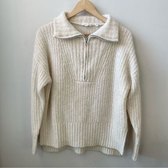 A.L.C. Everett Quarter-Zip Sweater Alpaca / Wool Blend - Picture 3 of 8